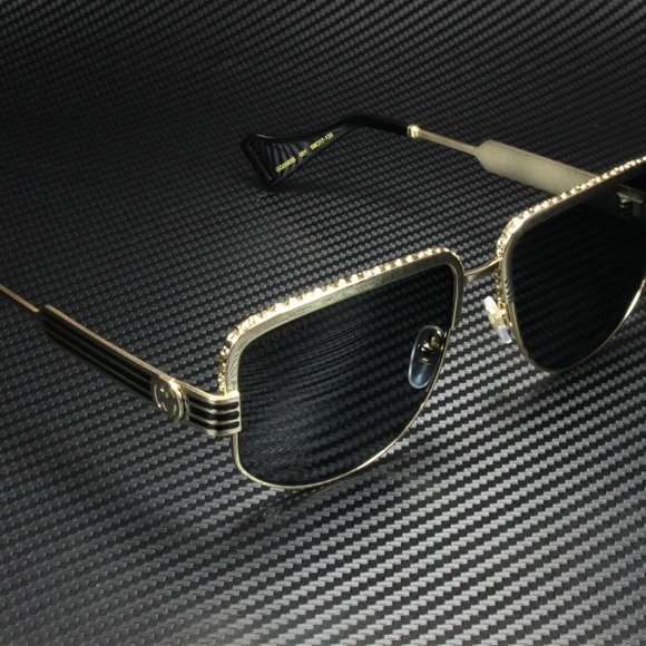 Gucci Gold Grey 59mm Sunglasses - Picture 2 of 3